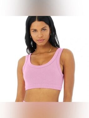 Alo Yoga wellness Sports Bra Macaroon Pink Bra size Small